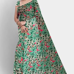 digital printed saree